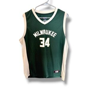 NBA Milwaukee Bucks Giannis Antetokounmpo Jersey Mens L Green #34 Basketball